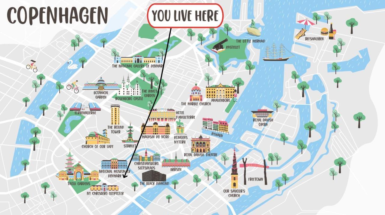 Luxury Apartment W Privat Rooftop Terrace - Cph C Kopenhaga Zewnętrze zdjęcie